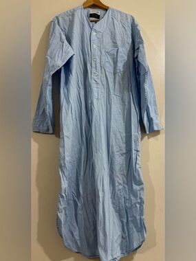 BULLOCKS WILSHIRE Light Blue Long Sleeve Maxi Shirt Dress